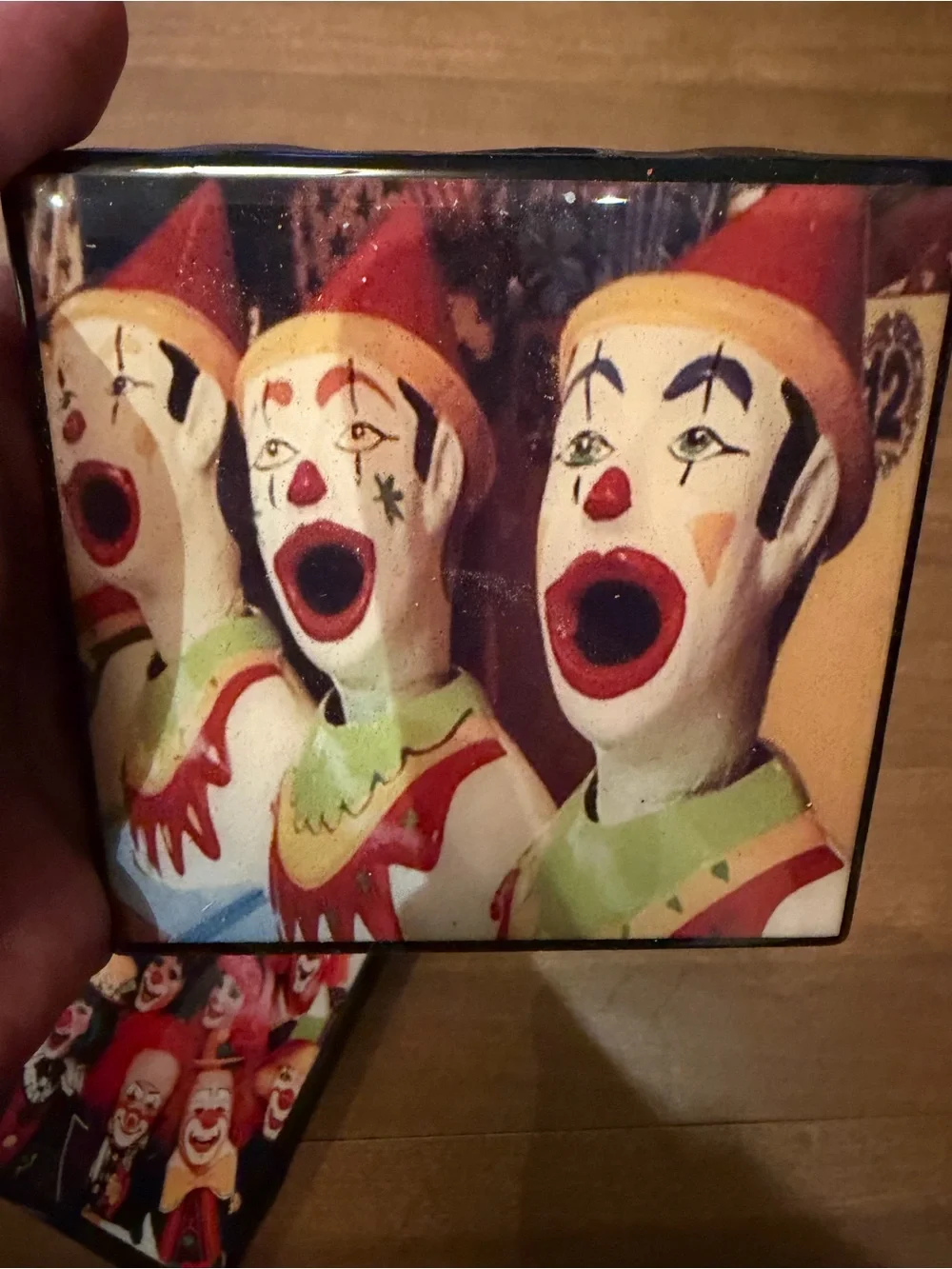 Vintage Clown Square Tile Coaster